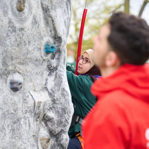 Scouts pitching a tent