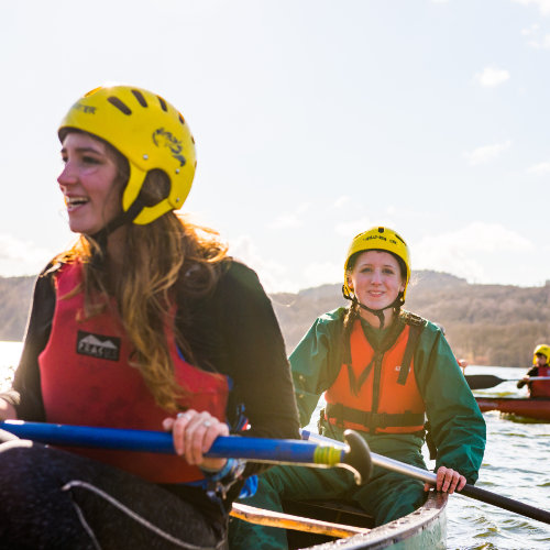 Scouts canoing